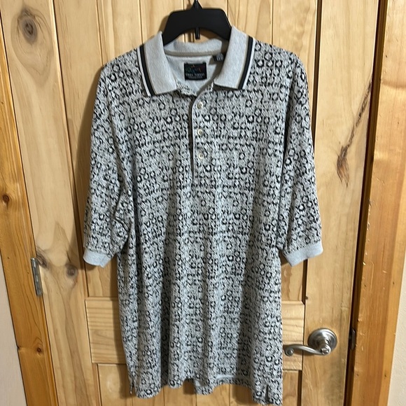 Vintage Greg Norman Collection Tan and black Polo - Picture 1 of 6